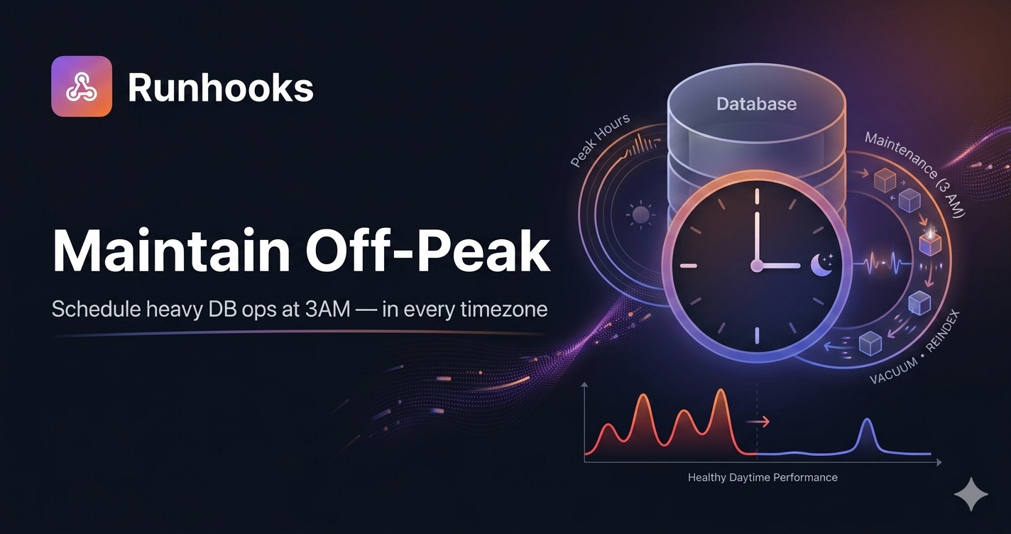Offloading Heavy Database Maintenance to Off-Peak Hours